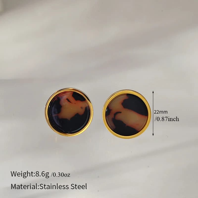 Cercei cu știft din oțel inoxidabil 316L, design geometric neregulat