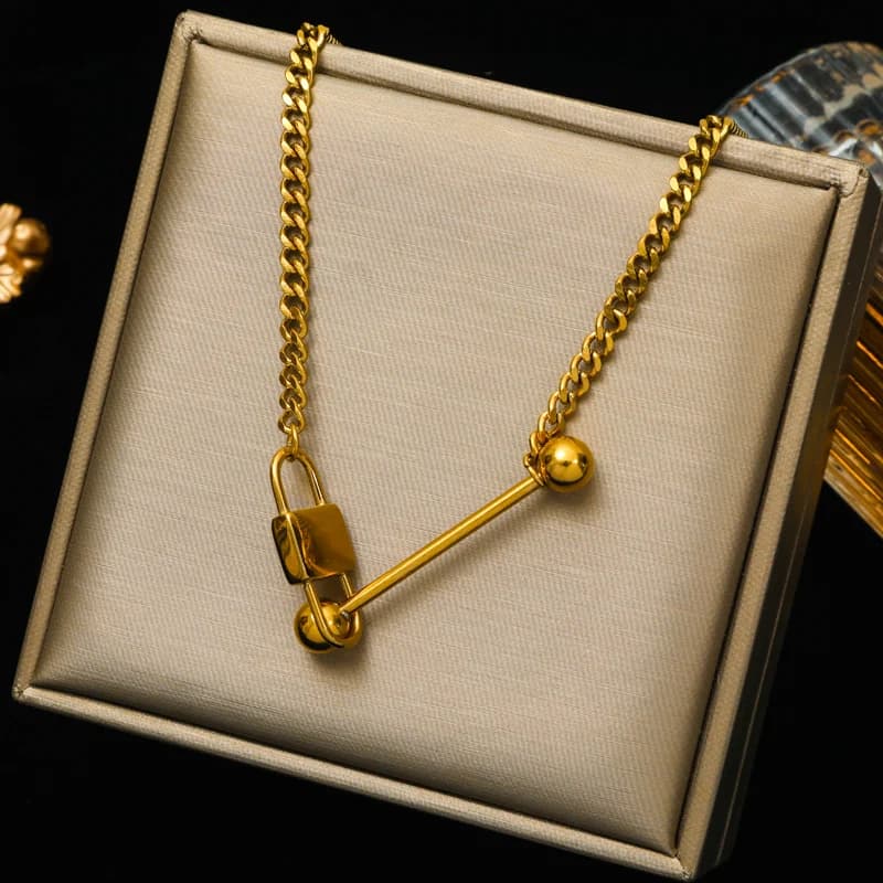 Moon Pearl Zircon Puppy Pendant Necklace