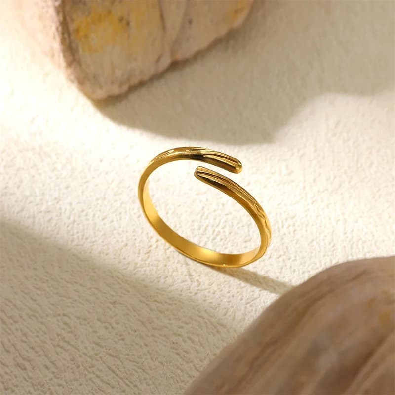 Inel Deschis cu Charm Placat cu Aur 18K