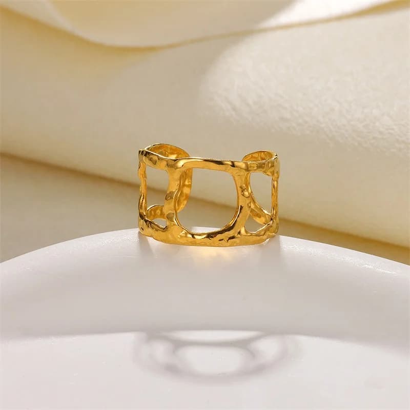 Inel Deschis cu Charm Placat cu Aur 18K