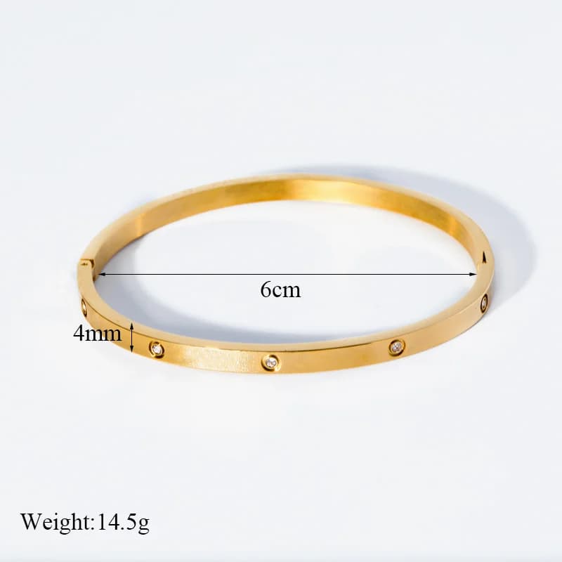3-Color Zircon Bangles Bracelet