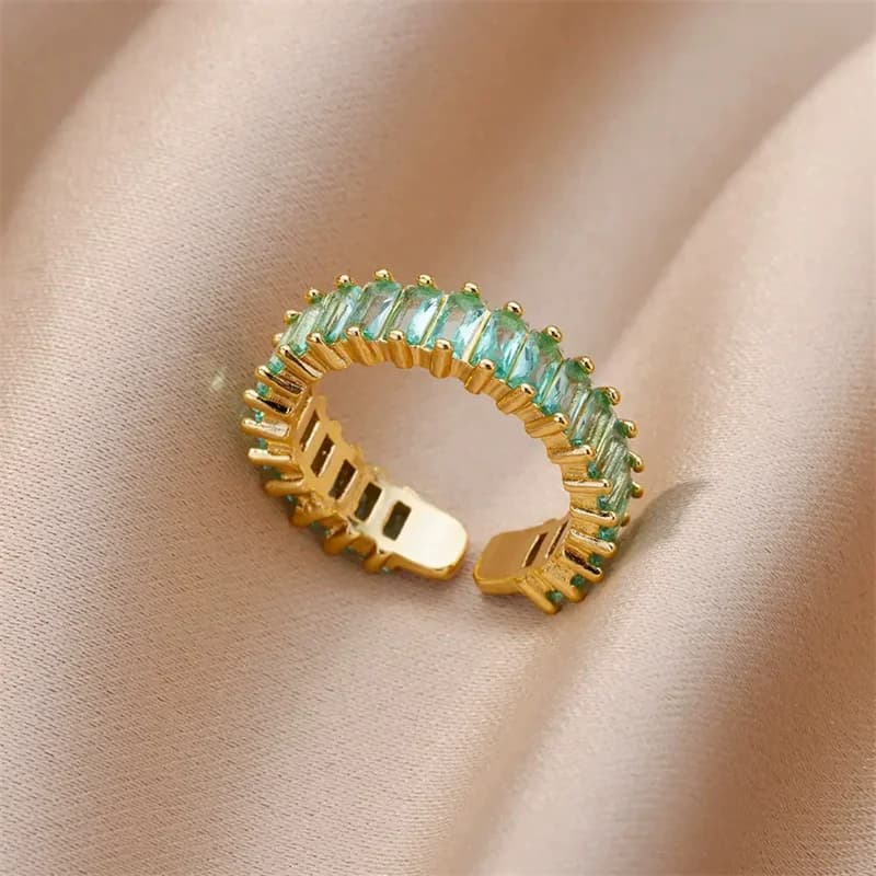 Inel reglabil din oțel inoxidabil 316L cu cubic zirconia